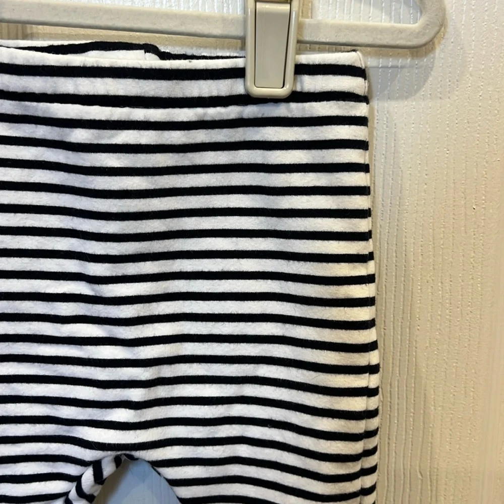 Jacadi Footed Striped Pants Navy Blue and White Size 6 Months